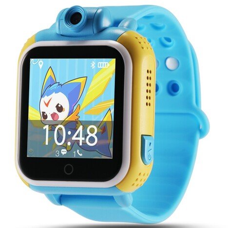 Ceas GPS Copii, iUni Kid730, 3G, DIGI Mobil, Touchscreen, GPS, LBS, Wi-Fi, Camera, buton SOS, Blue +